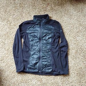 Eddie Bauer Womens Black Primaloft Hybrid Quilted Full Zip Packable Hood Jacket